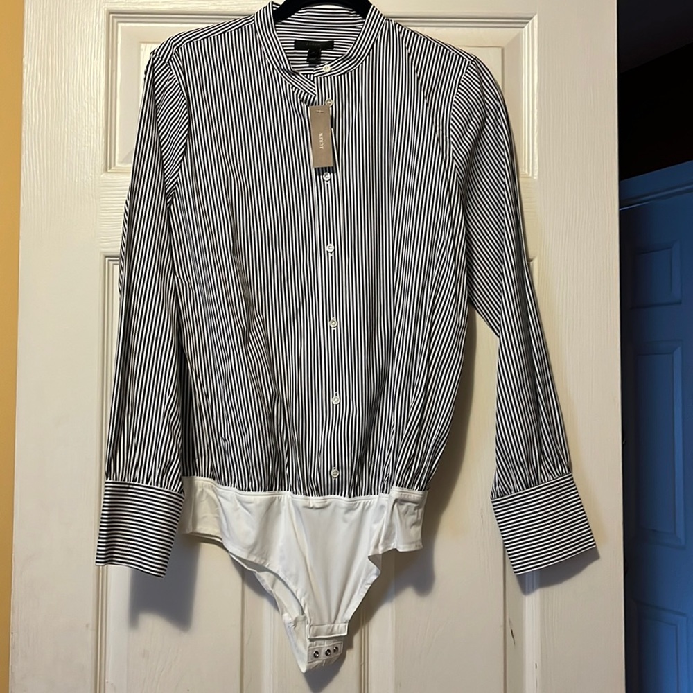 NWT JCREW button down mandarin collared shirt size 12